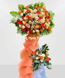 Kệ Hoa Hồng Cam Khai Trương Thành Công Song Hành