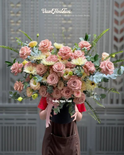 Lẵng Hoa Tươi Capuchino GoL