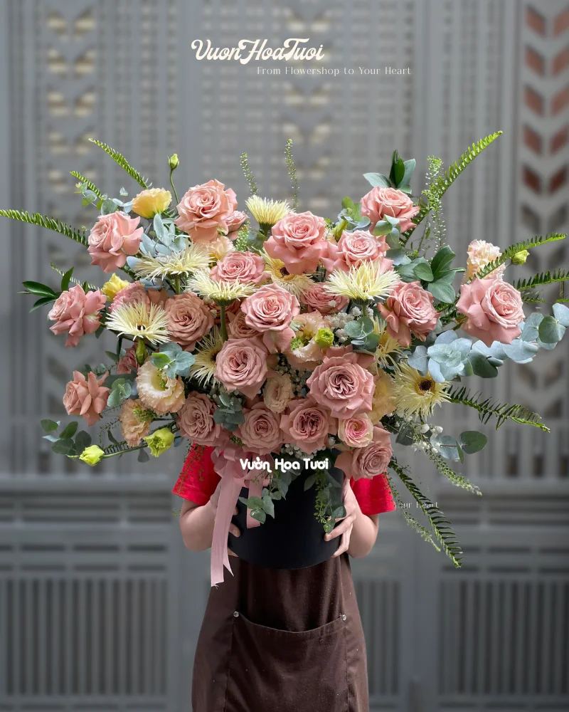 Lẵng Hoa Tươi Capuchino GoL