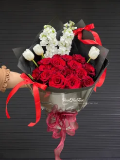 Red Rose Tulip White Zlay