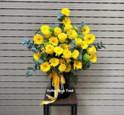 Lẵng Hoa Khai Trương Vàng Như Ý