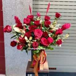 Lẵng Hoa Khai Trương Hạnh Phúc Hồng Phát