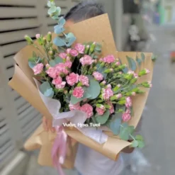 Bó Hoa Cẩm Chướng Hồng 01