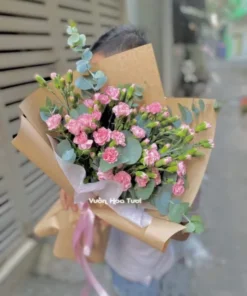 Bó Hoa Cẩm Chướng Hồng 01