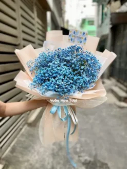 Bó Hoa Baby Xanh Dương 02