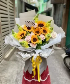 Bó Hoa Hướng Dương Mỏm Sói