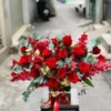 Hộp Hoa Sinh Nhật Hồng Đỏ 01 <br> Sang Trọng Hộp Hoa Sinh Nhật Hồng Đỏ