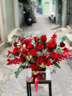 Hộp Hoa Sinh Nhật Hồng Đỏ