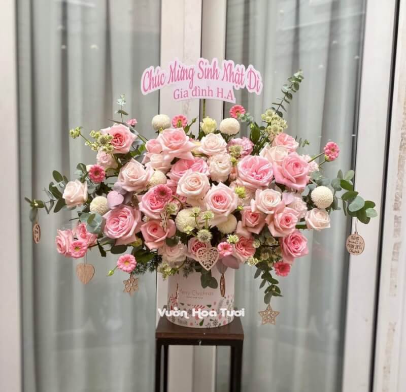 Lãng Hoa sinh nhật đẹp nhất giỏ hoa sinh nhật tặng hoa sinh nhật