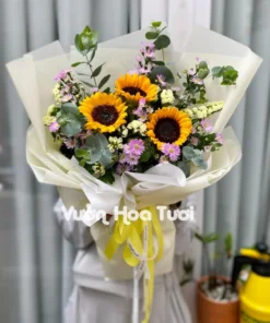 Bó Hoa Hướng Dương 3 Bông Thành Đạt