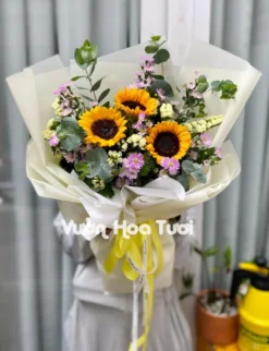 Bó Hoa Hướng Dương 3 Bông Thành Đạt