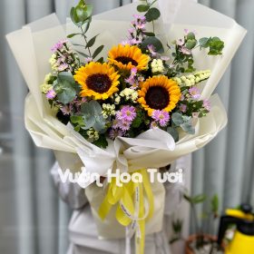 Bó Hoa Hướng Dương 3 Bông Thành Đạt