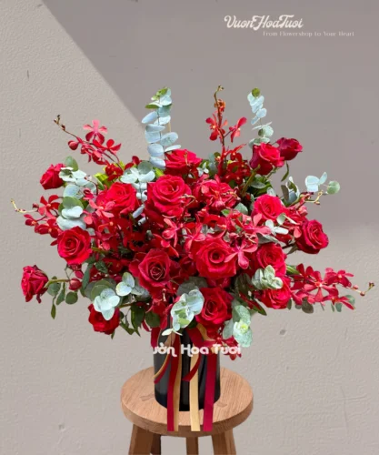 Lẵng Hoa Khai Trương May Mắn Gõ Cửa