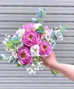 Bó Hoa Cưới Sen Hồng