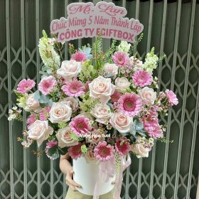 Lãng Hoa Tone Hồng Khai Trương Kỷ Niệm