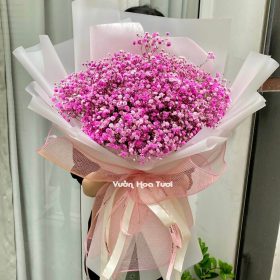 Bó Hoa Baby Hồng Size Trung <br> Sinh Nhật Đáng Nhớ