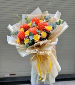 Bó hoa Hồng Cam Phượng Hoàng