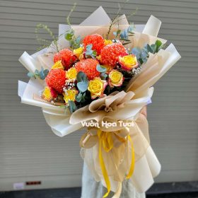Bó hoa Hồng Cam Phượng Hoàng