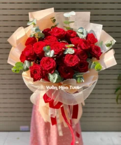 Bó hoa hồng đỏ ecuador 2  <br> Ngày Nắng Ban Mai