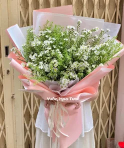 Bó Hoa Thạch Thảo Trắng 2 Dịu Dàng