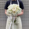 Bó hoa cưới hồng trắng 02