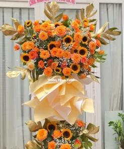 Kệ hoa khai trương Hồng Cam Spirit