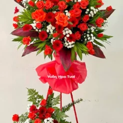 Kệ hoa khai trường đồng tiền