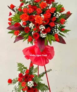 Kệ hoa khai trường đồng tiền