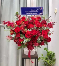 Lẵng hoa Hồng Ecuador Lan Mokara