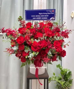 Lẵng hoa Hồng Ecuador Lan Mokara