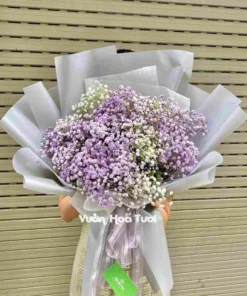 Bó Hoa Baby Tím Trắng_3