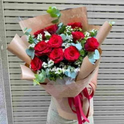 Bó Hoa Hồng Đỏ Cổ Điển