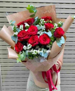 Bó Hoa Hồng Đỏ Cổ Điển