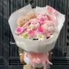 Bó Hoa Sáp Thỏ Bunny Hồng