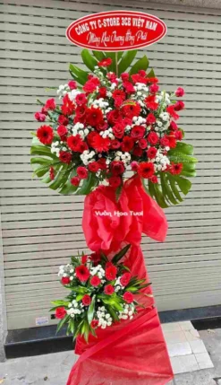 Kệ Hoa Khai Trương Hồng Đỏ MS06