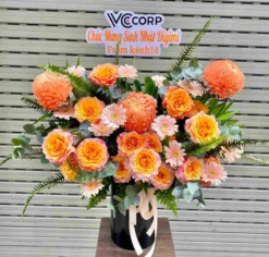 Lẵng Hoa Chúc Mừng Cúc Mẫu Đơn Empower Spirit _25