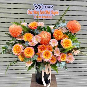 Lẵng Hoa Chúc Mừng Cúc Mẫu Đơn Empower Spirit _25