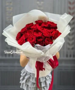 White Basic Red Rose