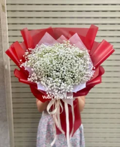 Bó Hoa Baby Trắng Red MS04