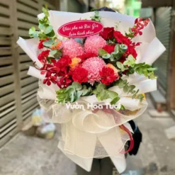 Bó Hoa Cúc Mẫu Đơn Red Motion