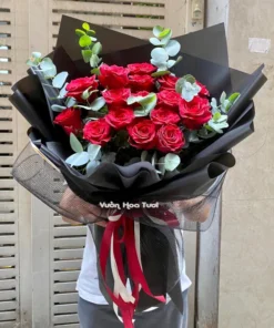 Bó Hoa Hồng Đỏ Say Mê