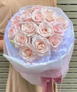 Bó Hoa Hồng Kem Dâu Sweetlove
