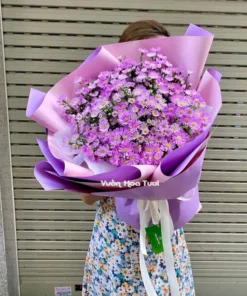 Bó Hoa Thạch Thảo Tím Say Đắm