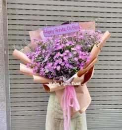 Bó Hoa Thạch Thảo Tím Kraft