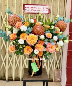 Lẵng Hoa Cúc Mâu Đơn Sinh Nhật Say Đắm