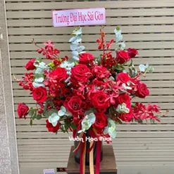 Lẵng Hoa Chúc Mừng Hồng Đỏ LHKT0902