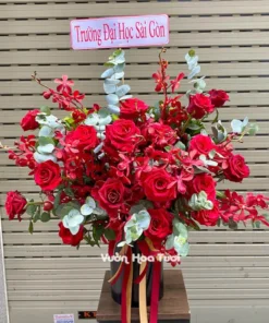 Lẵng Hoa Chúc Mừng Hồng Đỏ LHKT0902