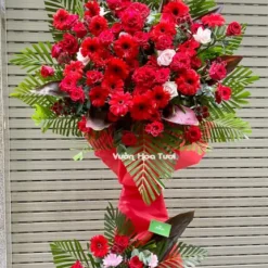 Kệ Hoa Khai Trương Đỏ Thắm 02