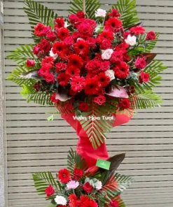 Kệ Hoa Khai Trương Đỏ Thắm 02
