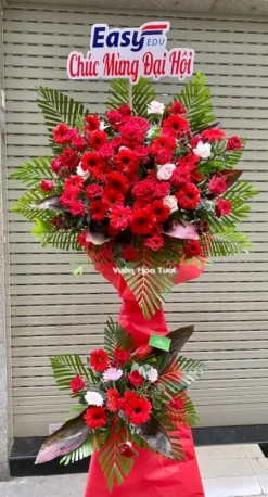 Kệ Hoa Khai Trương Đỏ Thắm 02